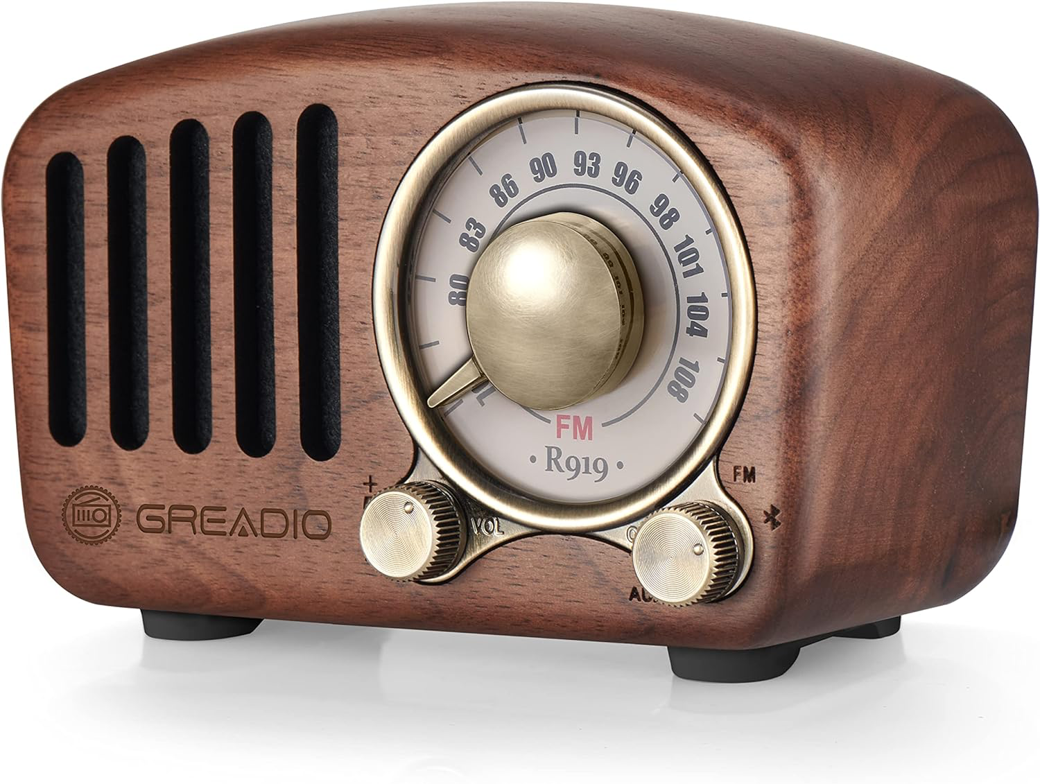 Greadio Vintage Greadio Walnut Wood Bluetooth Speaker