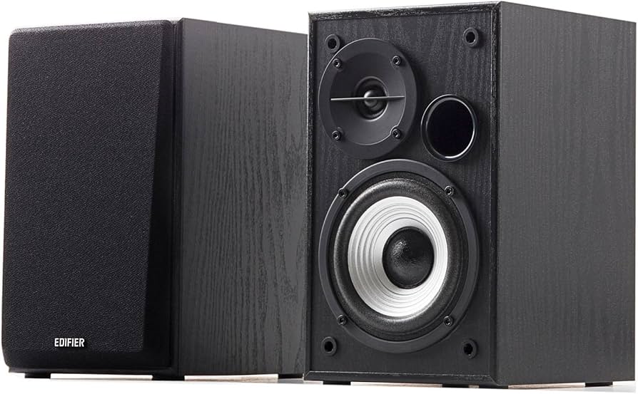 A view of Edifier R980T 4 Active Bookshelf Speakers