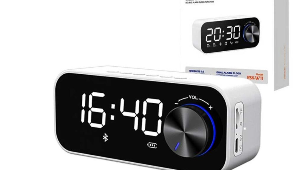 Bluetooth Speaker with Alarm Clock – Wireless, Dual Function