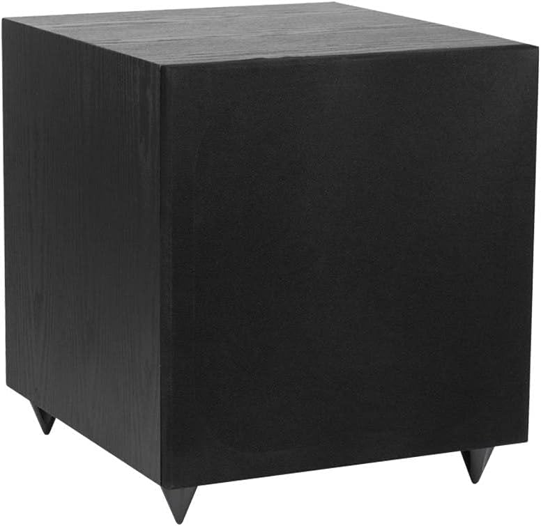 Close up of Monoprice 12 Inch 150 Watt Powered Subwoofer