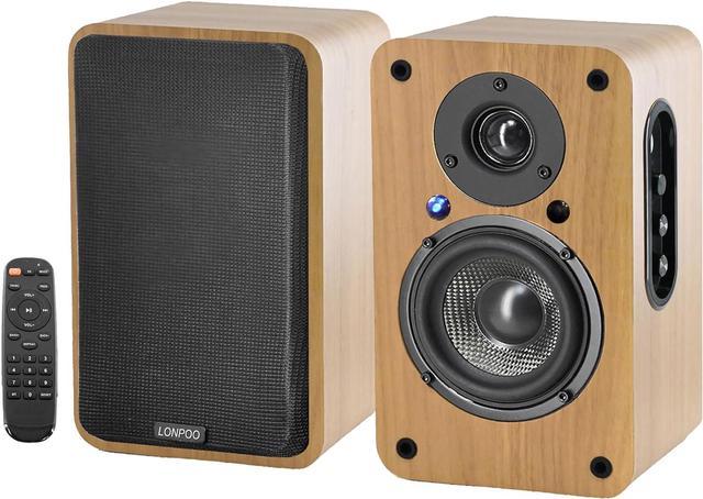 Micca OoO Passive Slim Bookshelf Speakers isolated on a white background