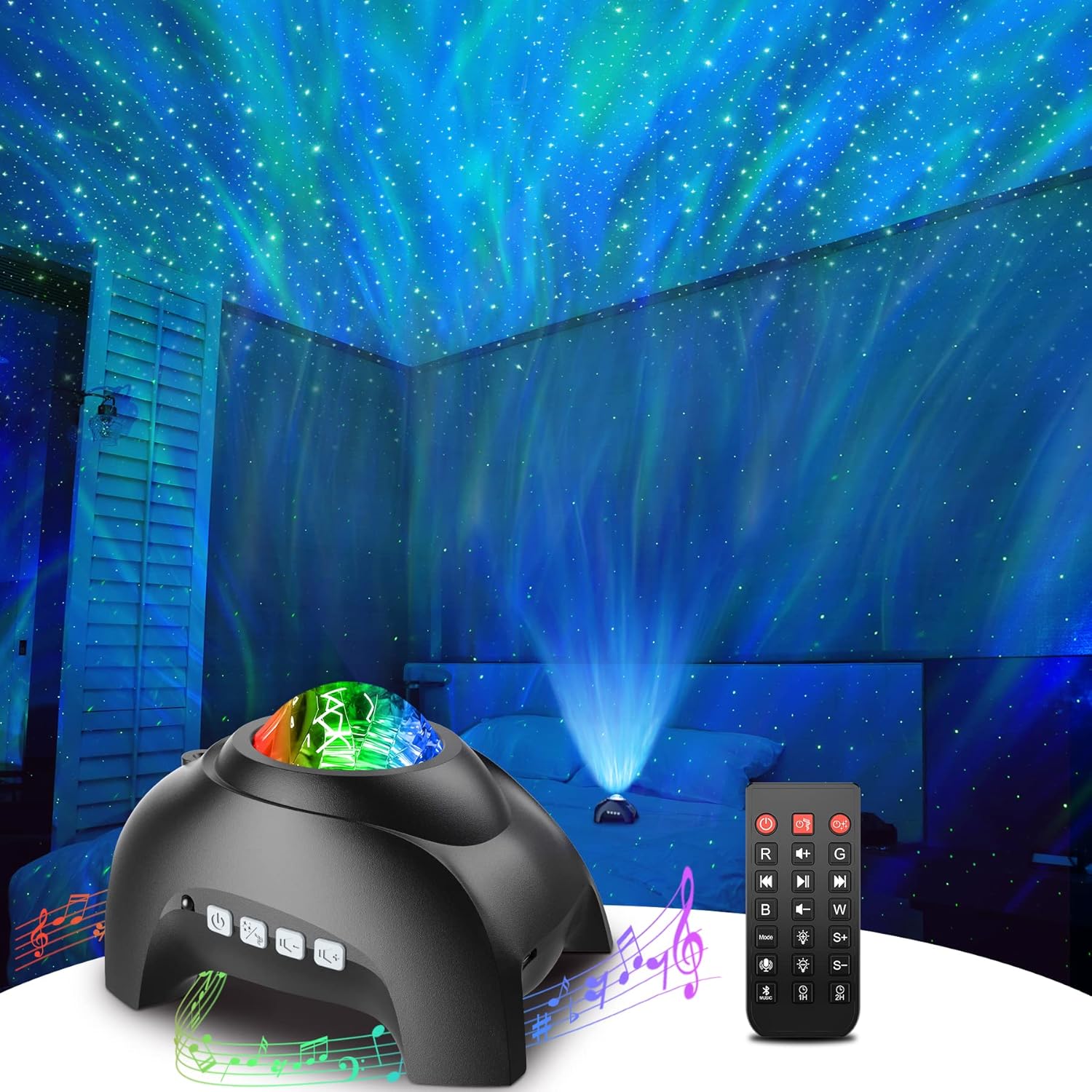 Star Projector Bluetooth Speaker – LED Light Effects