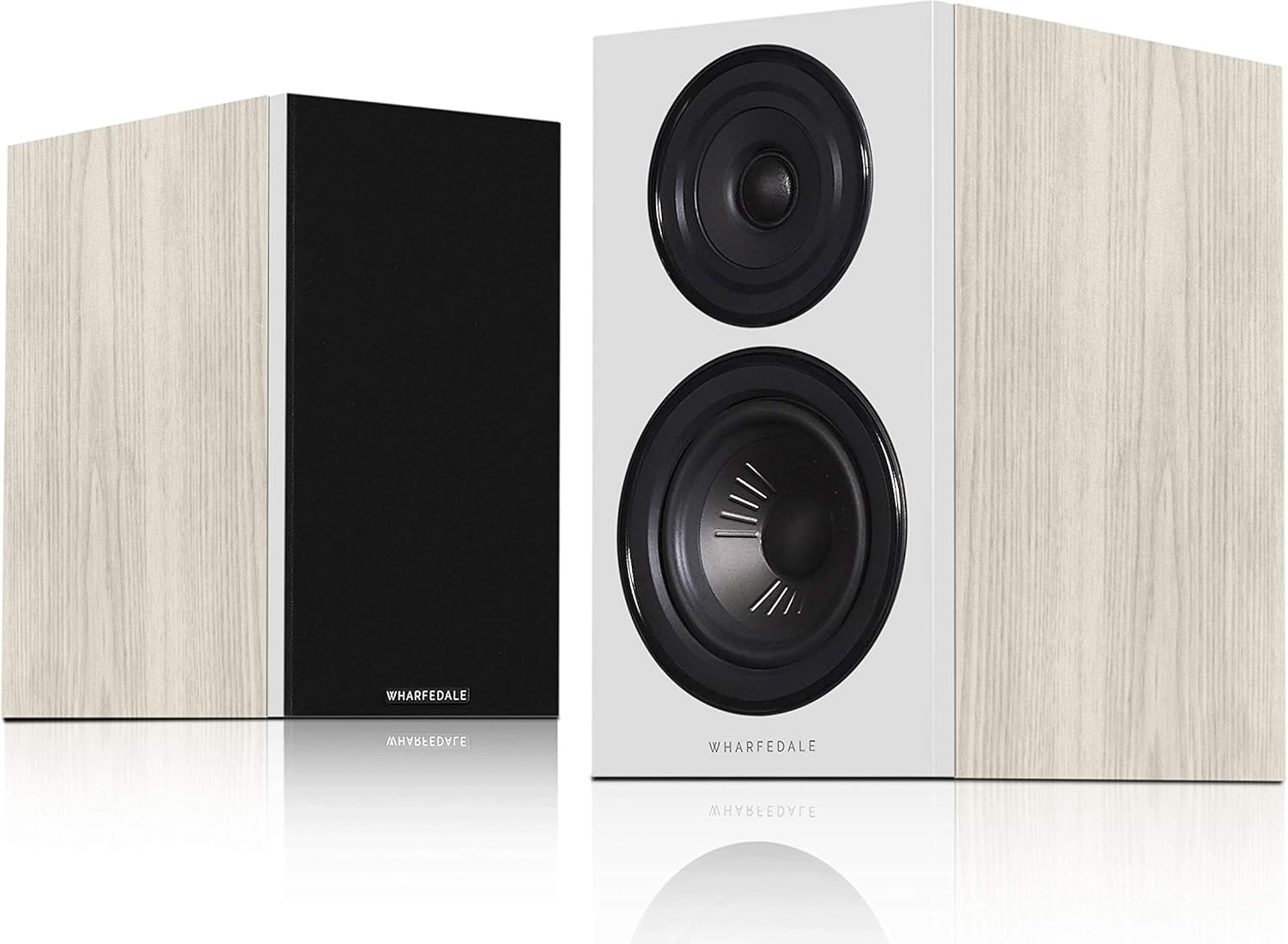 View of Wharfedale Diamond 12.1 speakers in white color