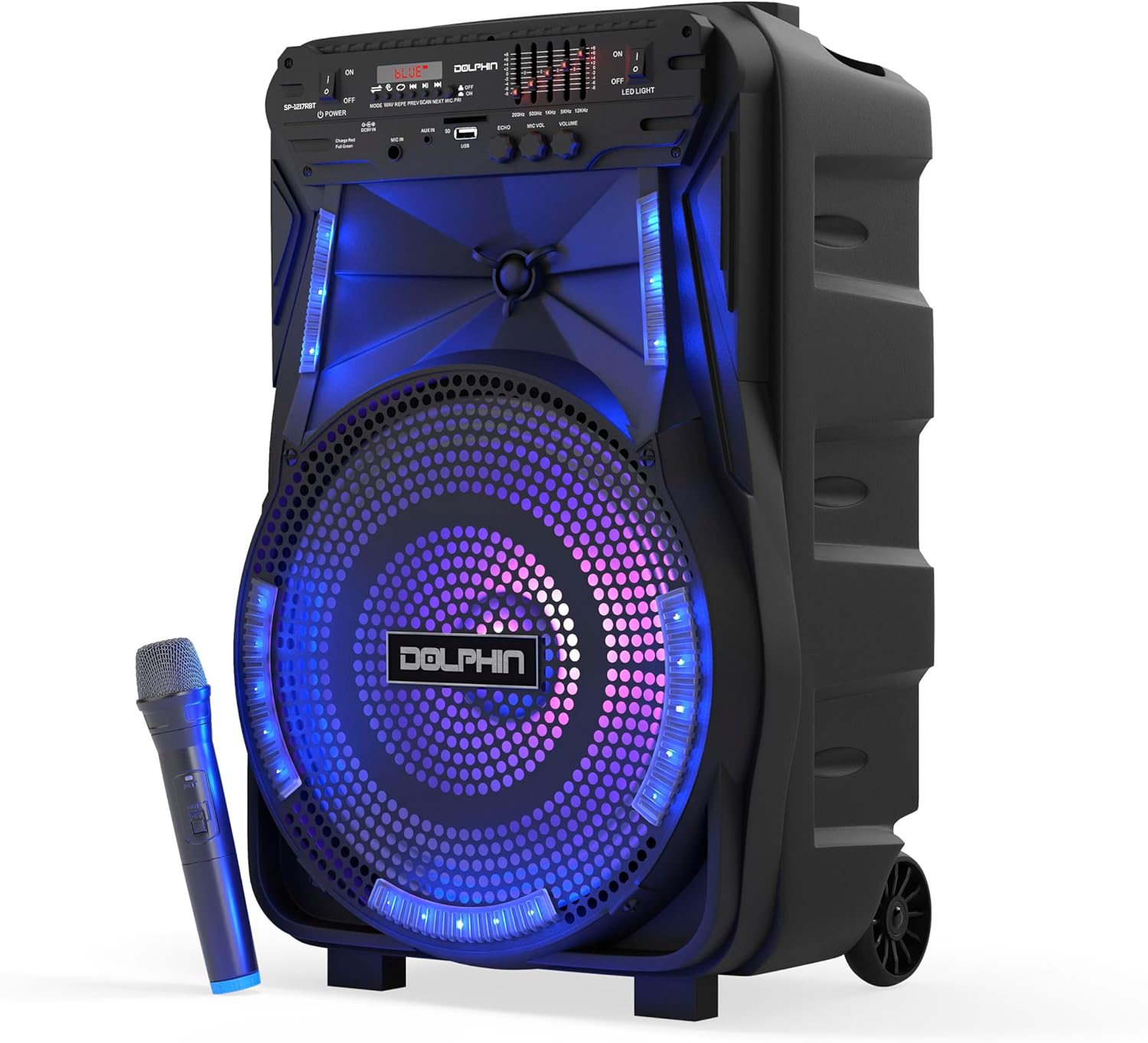 Dolphin 12-Inch Rechargeable Bluetooth Party Speaker