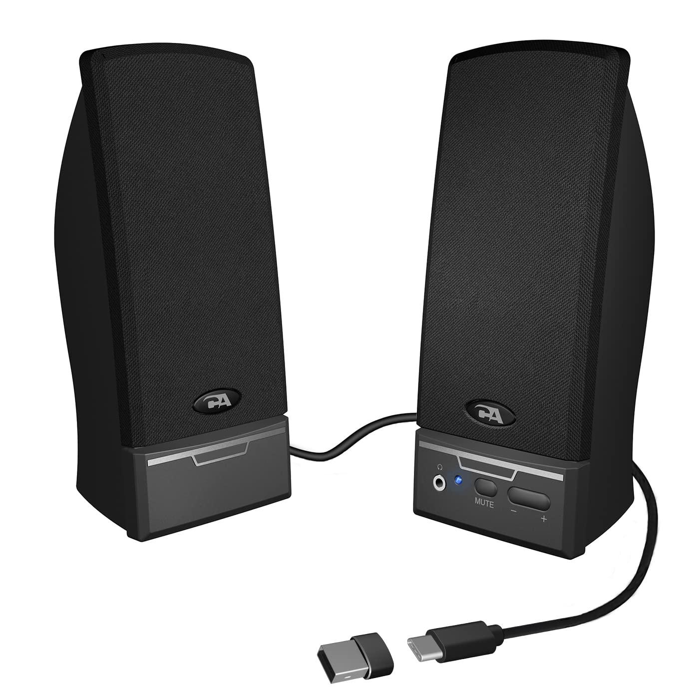 A view of the Cyber Acoustics CA-2014 Computer Speakers