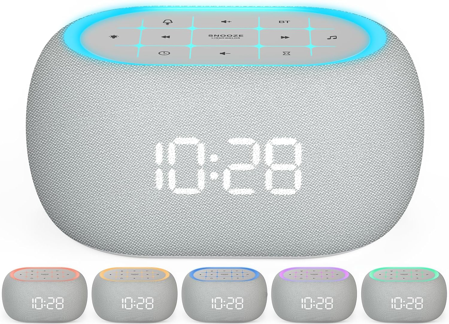 ANJANK White Noise Sound Machine Alarm Clock – Wireless Charging & FM Radio