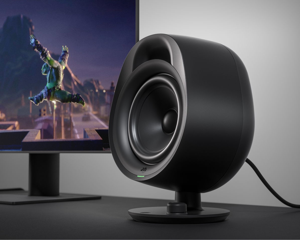 A view of the SteelSeries Arena 3 2.0 Desktop Speakers